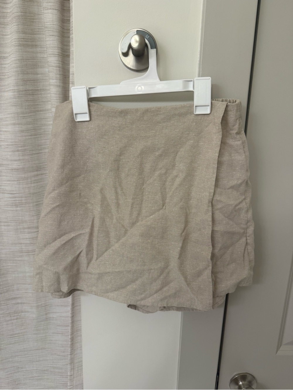 Beige Women’s Linen-Blend Skirt and Tank